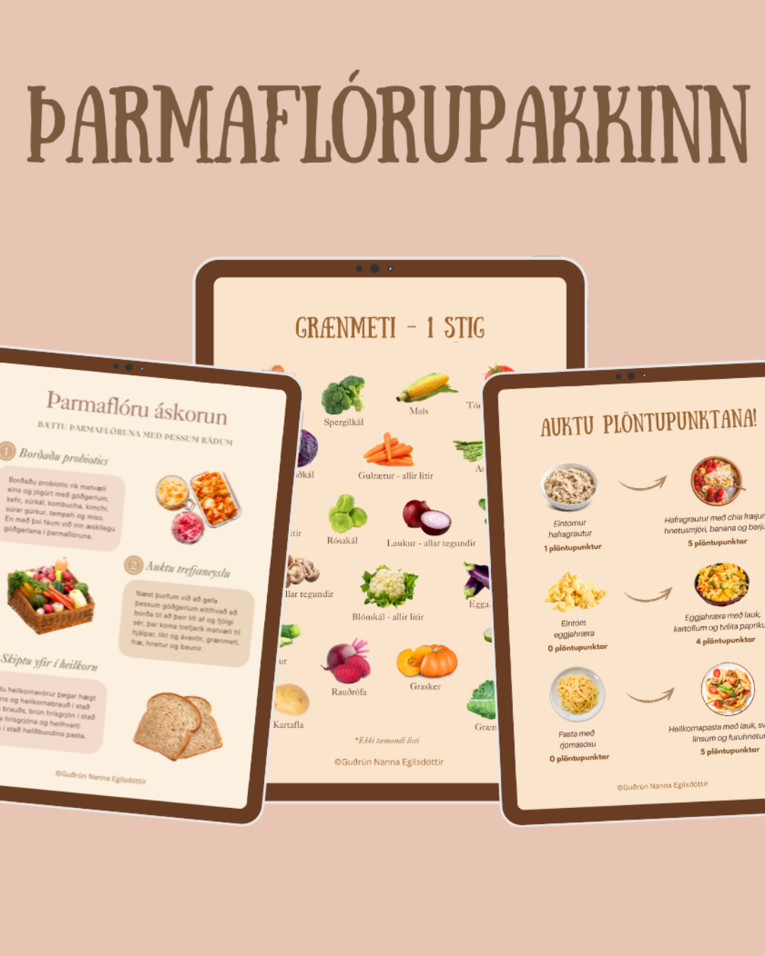 Þarmaflórupakkinn og litríkar uppskriftir